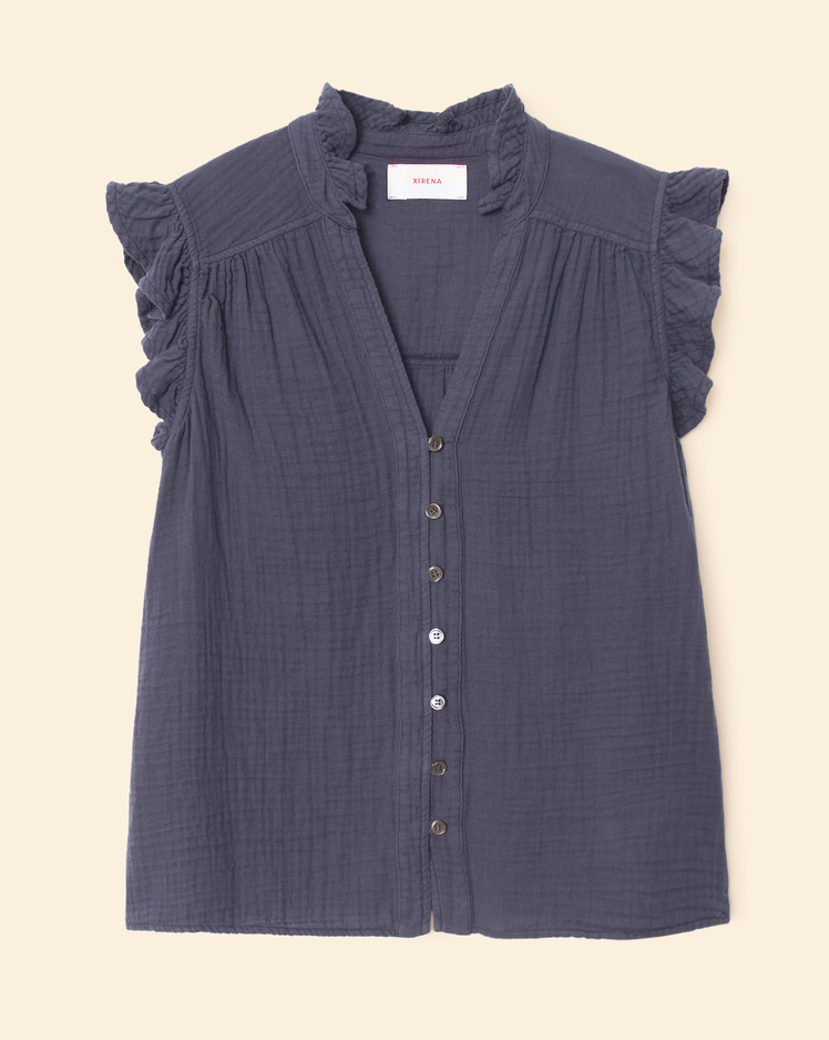 Micah Shirt Charcoal Blue