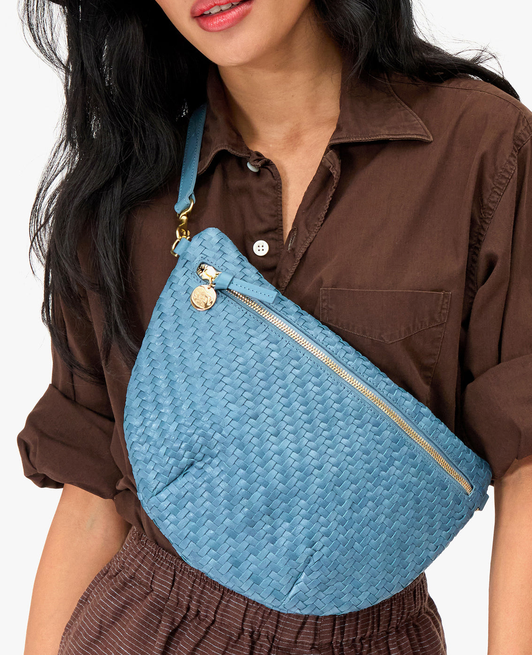 Grande Fanny Woven Zig-Zag Desert Blue