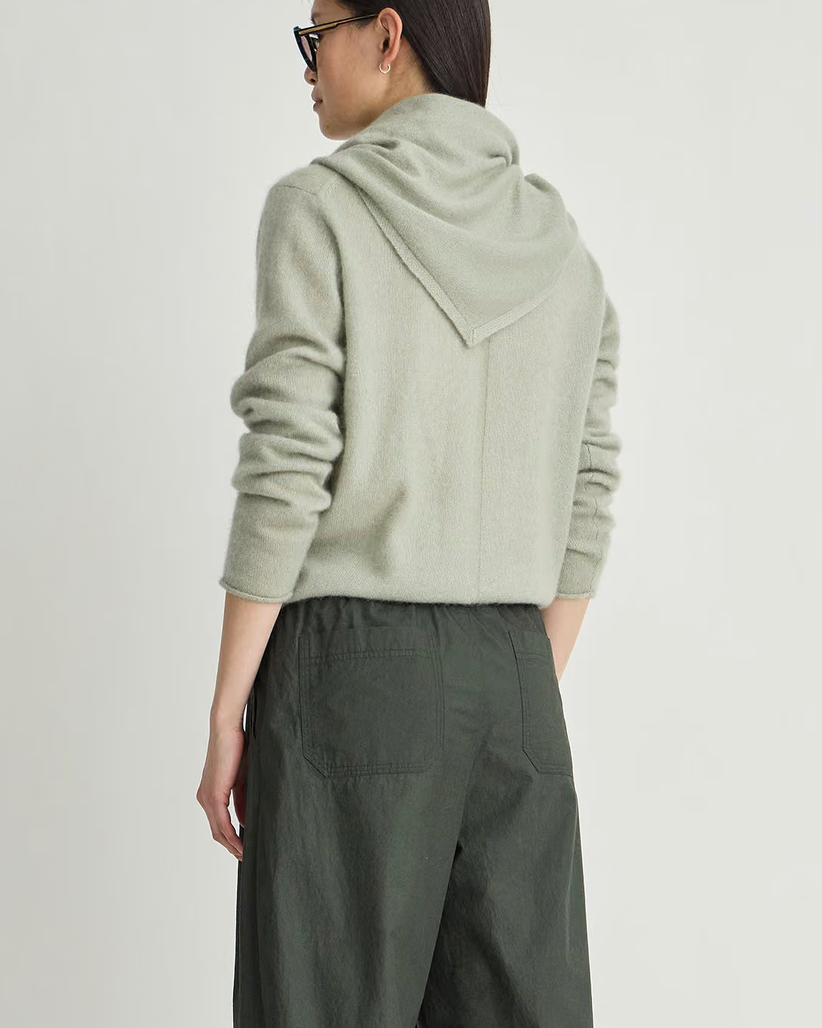 Softest tissue scarf tie top seafoam