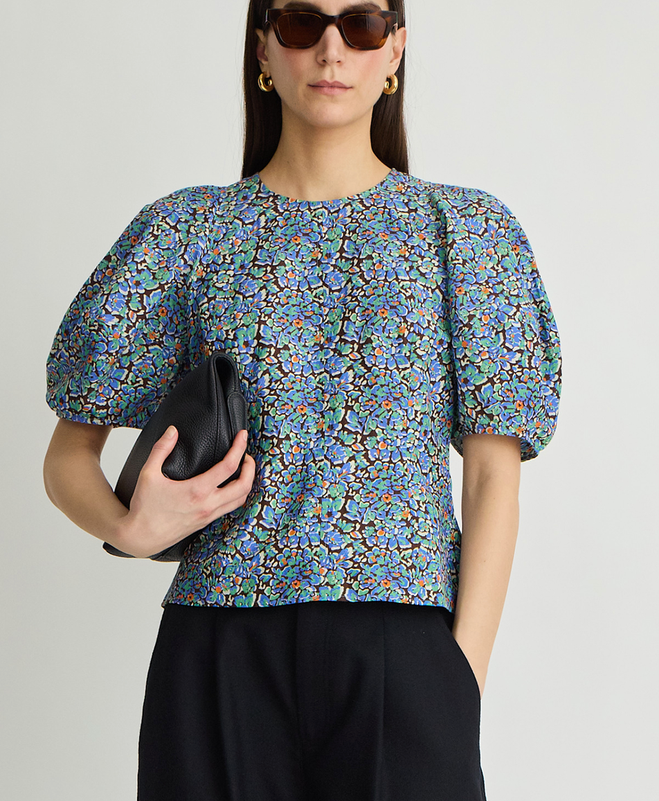 Lino top cloud cottage floral
