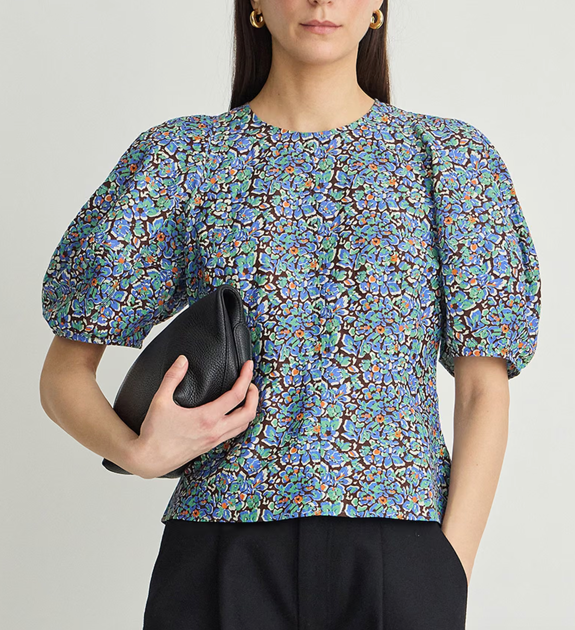 Lino top cloud cottage floral