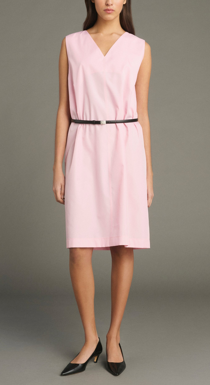 Juliette dress blush pink silk taffeta