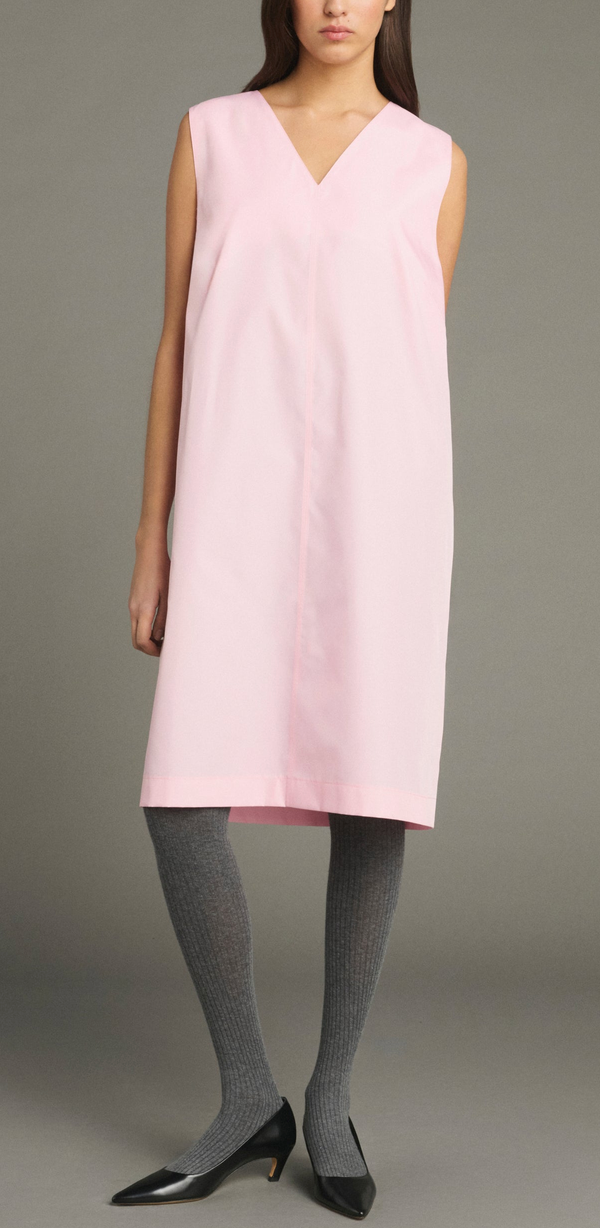 Juliette dress blush pink silk taffeta