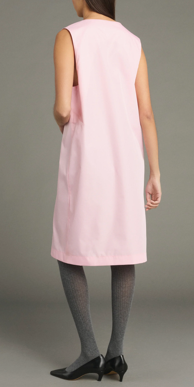 Juliette dress blush pink silk taffeta
