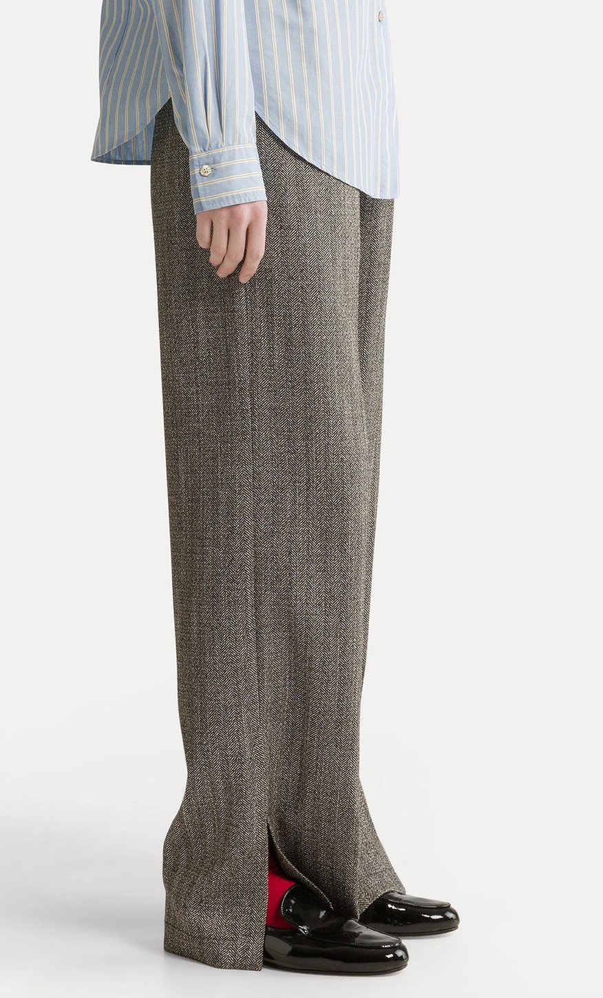 Chevron Jaspe trousers nero