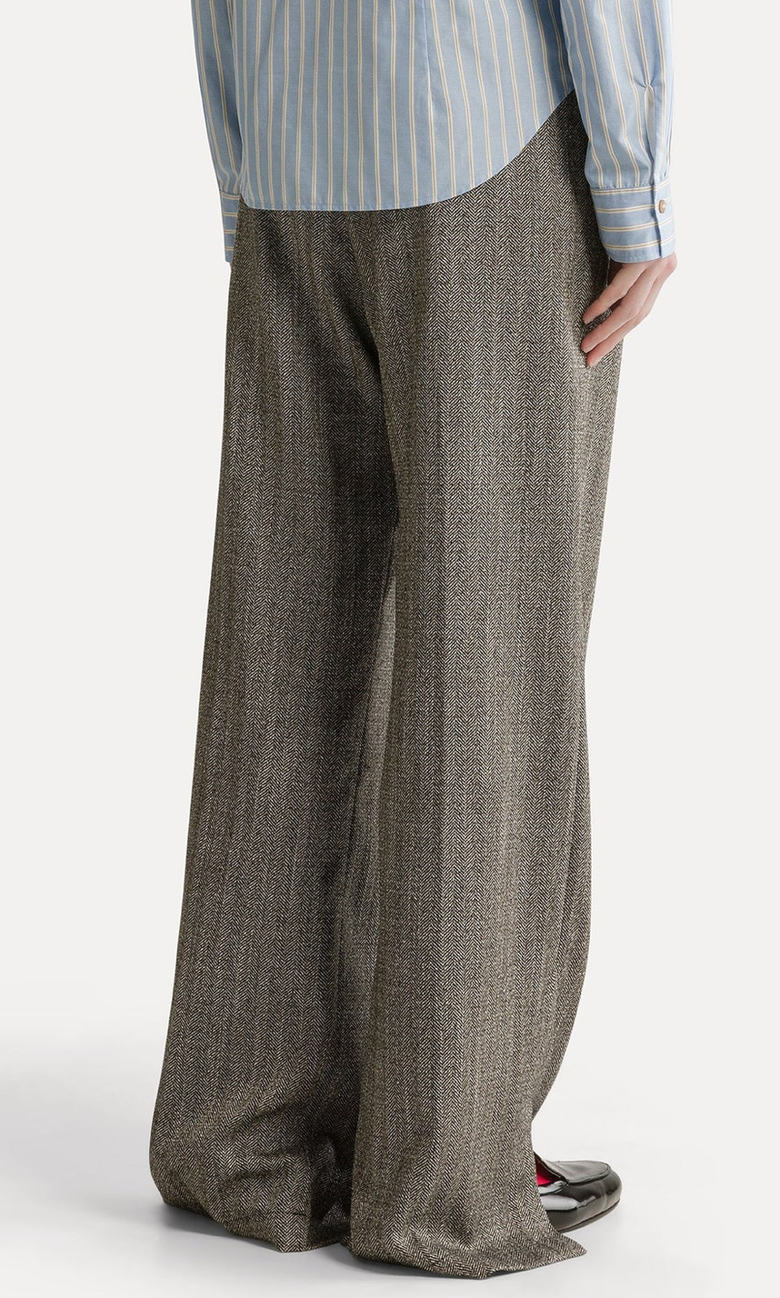 Chevron Jaspe trousers nero