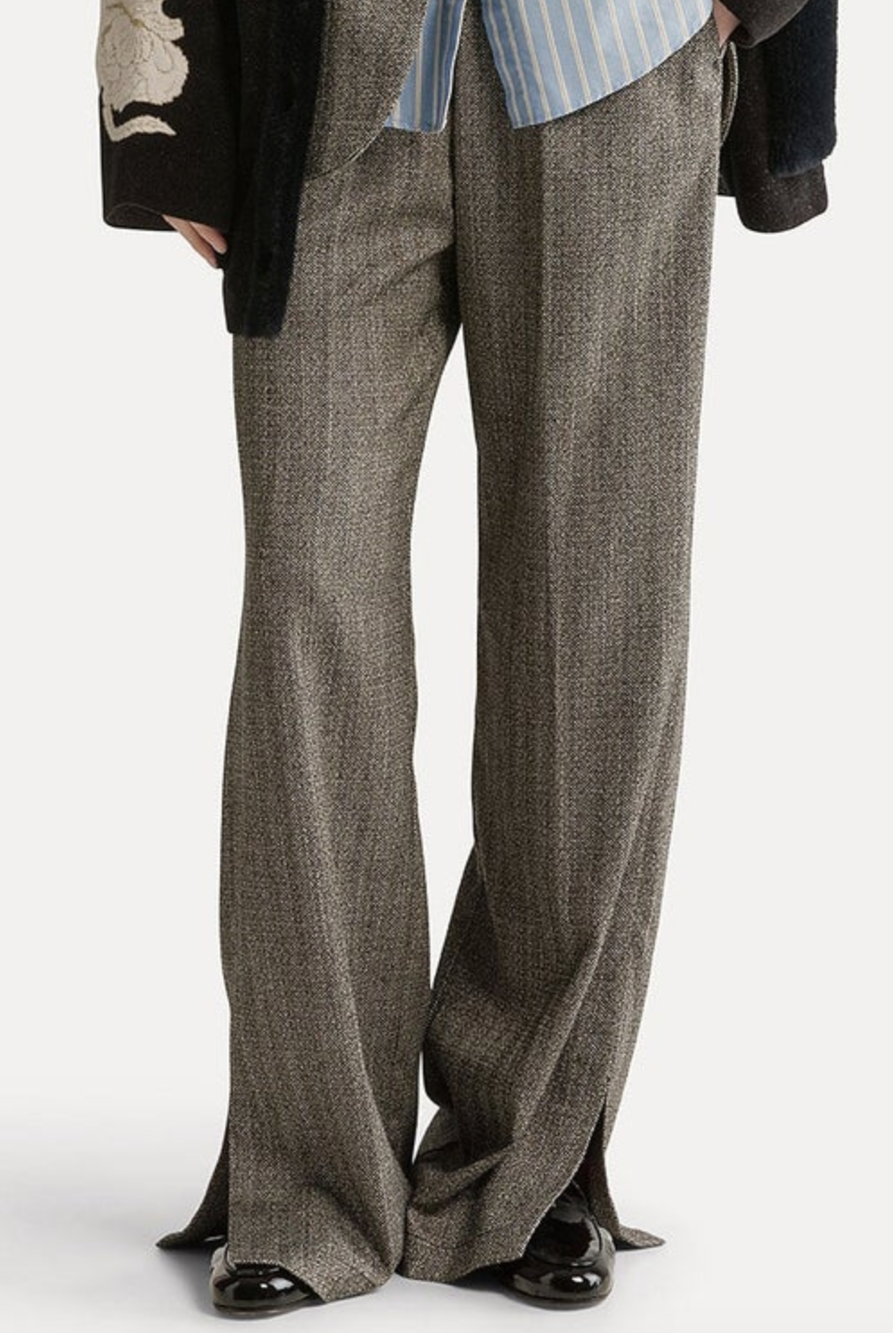 Chevron Jaspe trousers nero