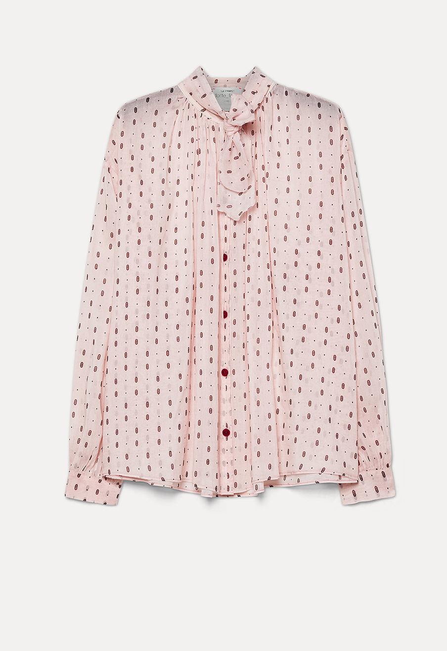 bohemian shirt with "le club" print