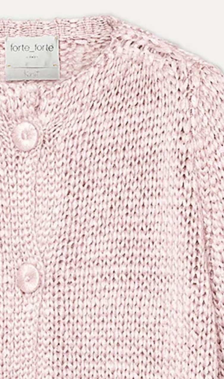 cashmere silk mohair cardigan loto pink