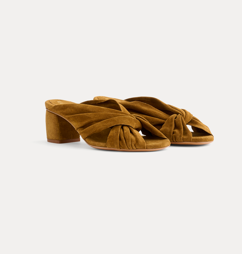 suede crossed sandals vintage