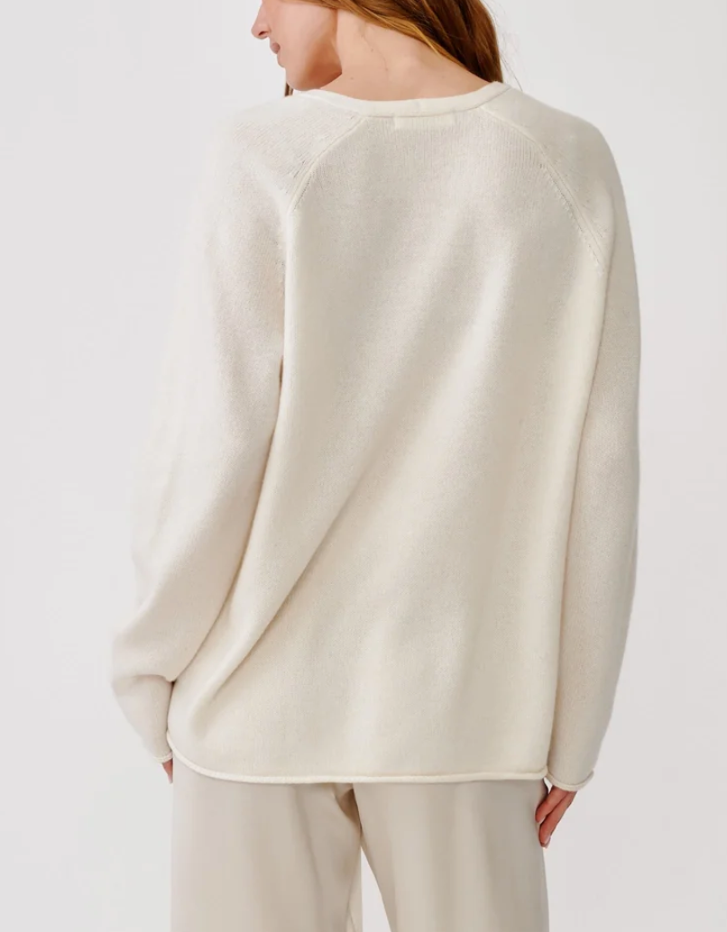 Samson relaxed saddle raglin cardigan gardenia