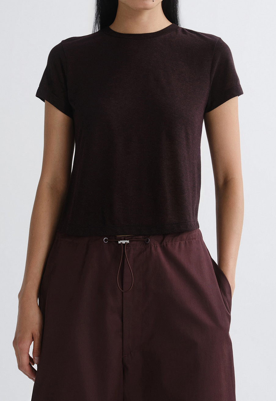 Adine Shrunken Tee Tencel Jersey In Ristretto