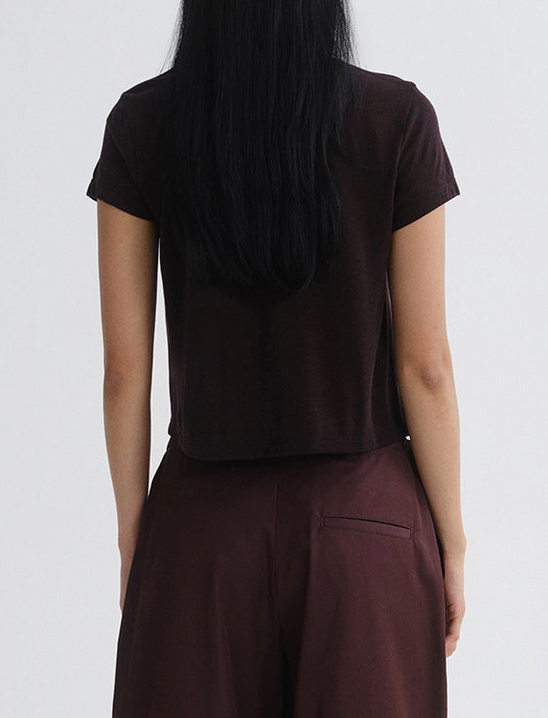 Adine Shrunken Tee Tencel Jersey In Ristretto
