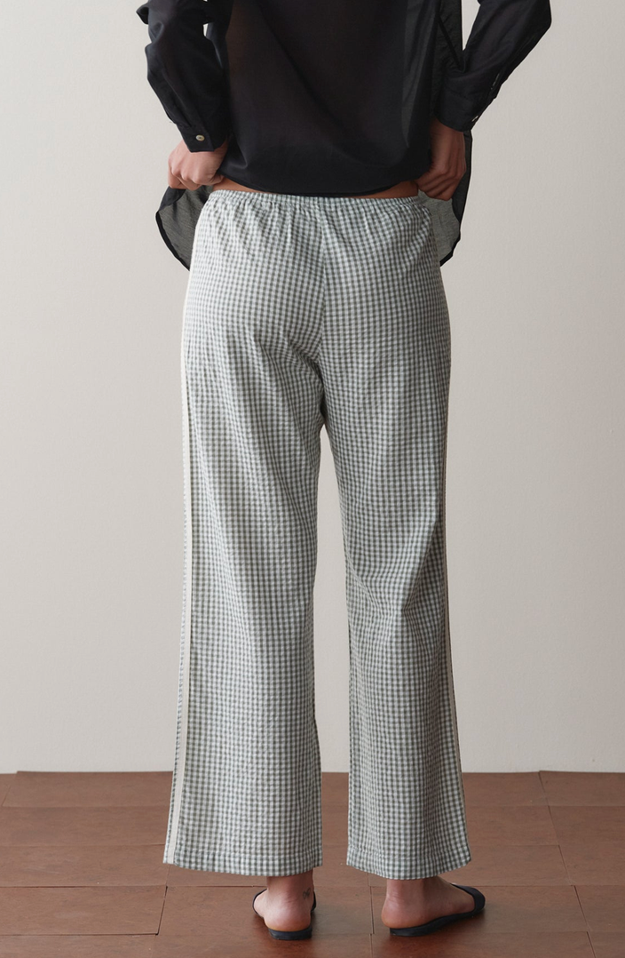 The cotton gingham stripe crop pant Dill