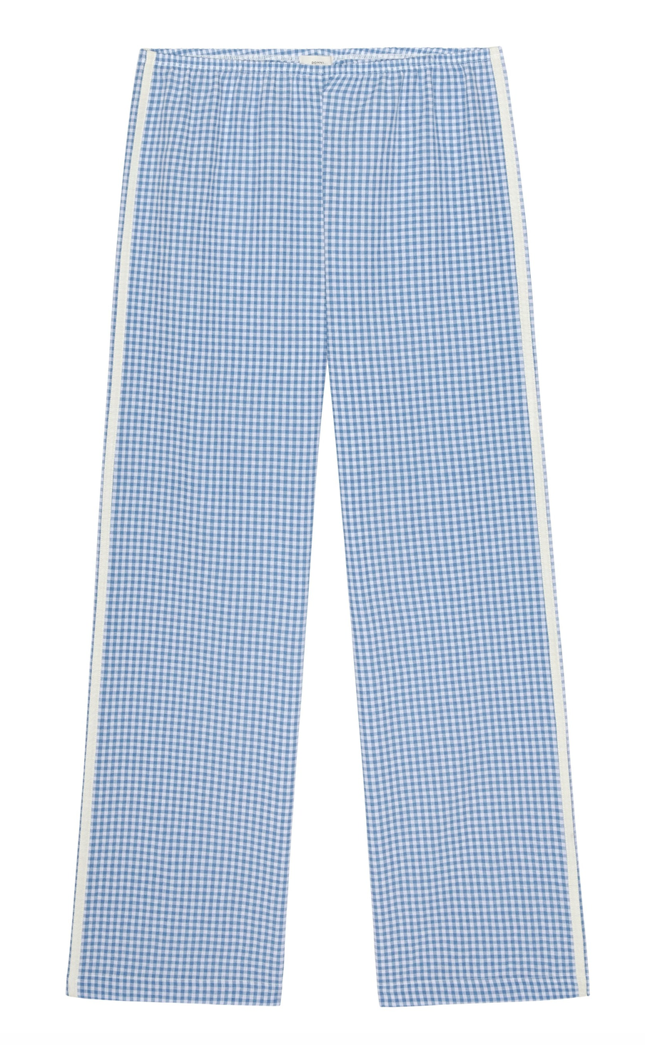 The cotton gingham stripe crop pant cloud