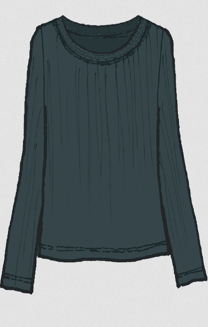 Eden Crew Neck Top Black