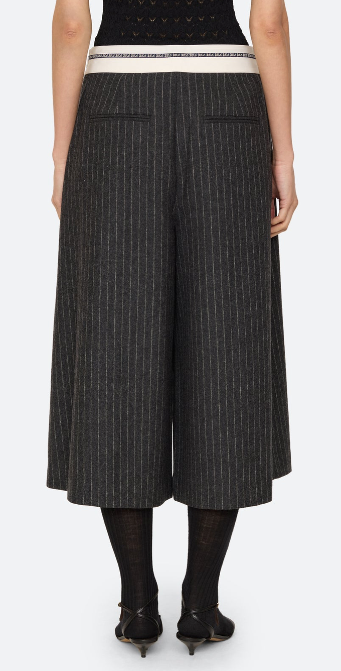 Johanna Pinstripe Culottes Gray