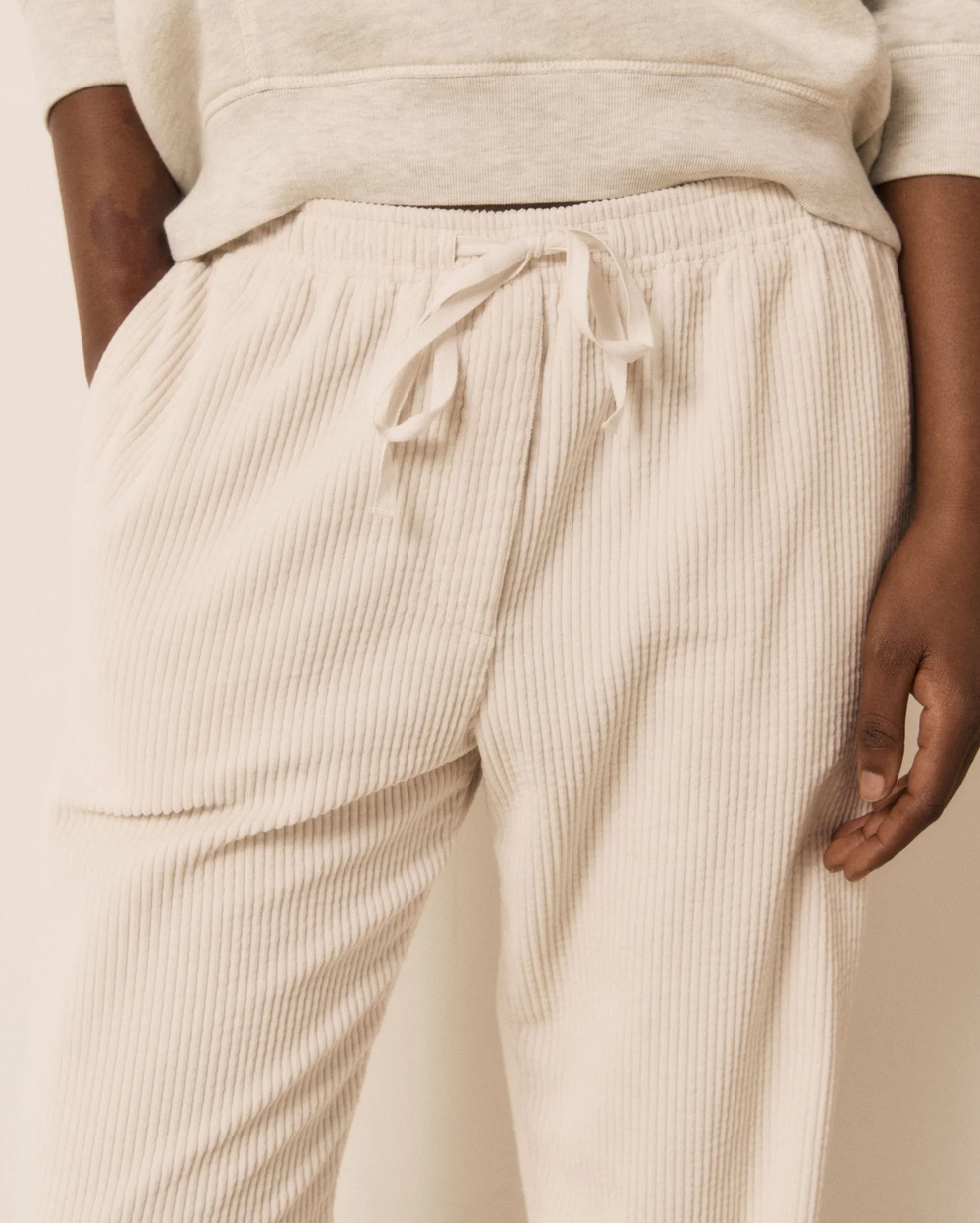 Peyo ecru stone seersucker corduroy pants