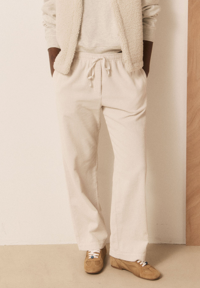 Peyo ecru stone seersucker corduroy pants