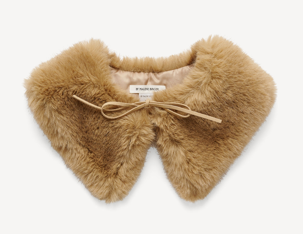 Cowie Faux Fur Collar Tannin