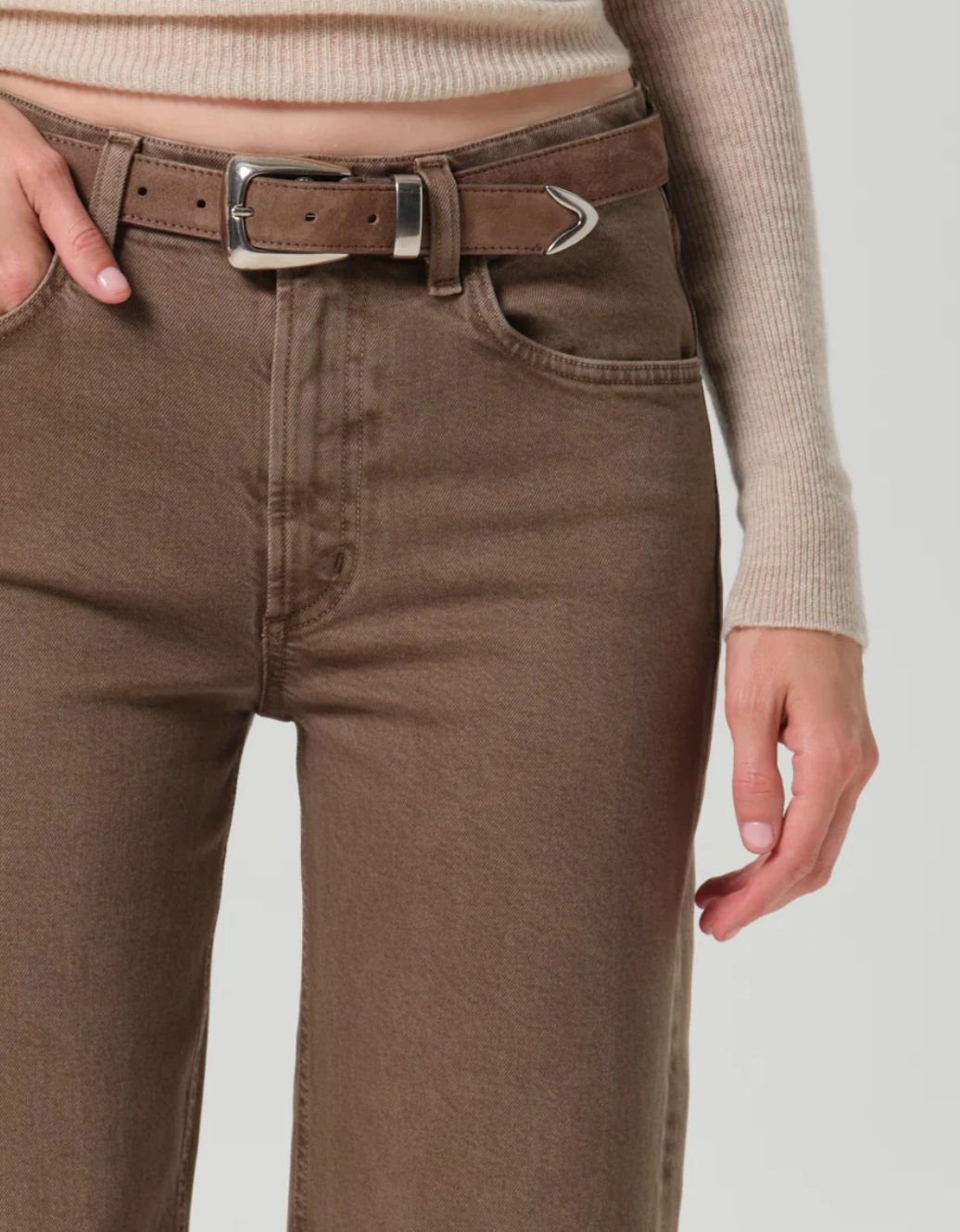 Palma straight clean hem cocoa