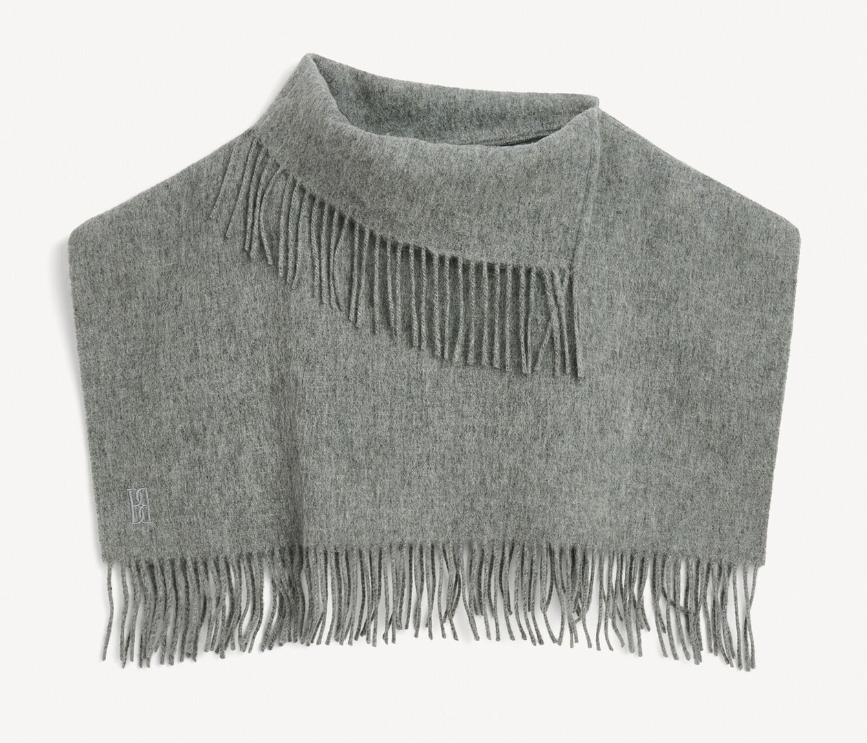 Turtla Wool Fringe Bib Grey