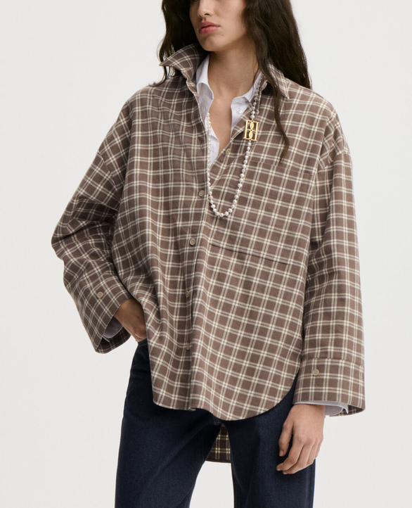 Derris Flannel Organic Cotton Shirt Fosil