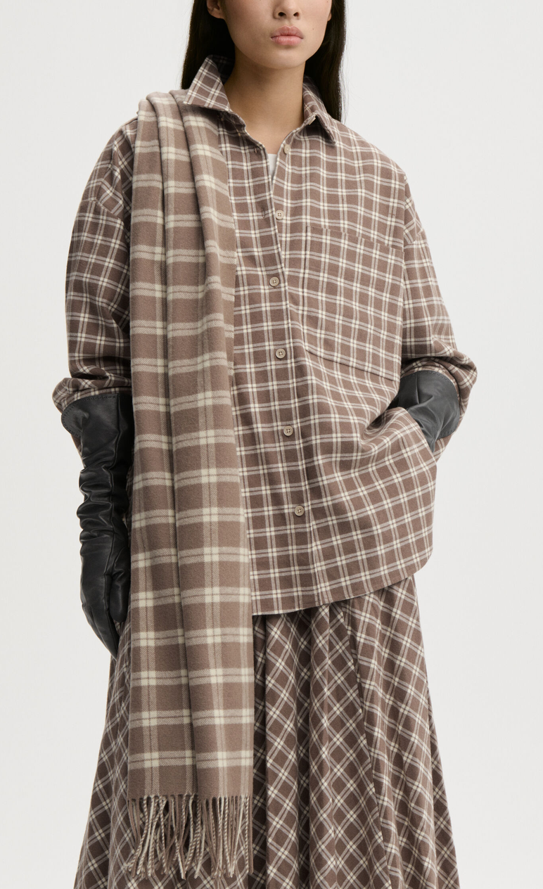 Aurora Wool Scarf Fosil