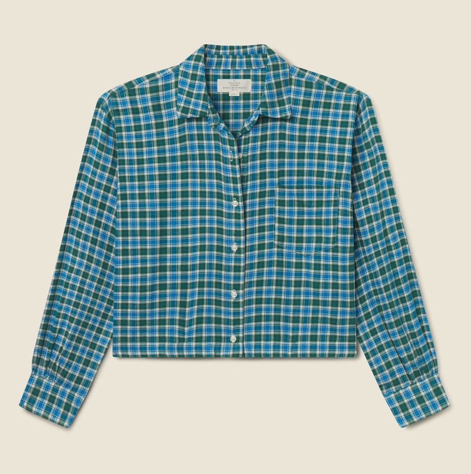 Nessa Shirt Fogline Plaid