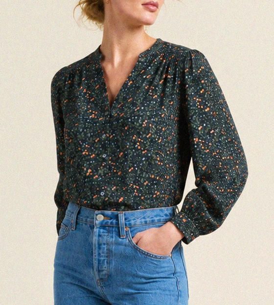 Pauline Blouse Marin Ditsy