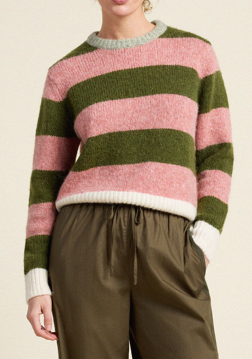 Cleo Sweater Pink Stripe