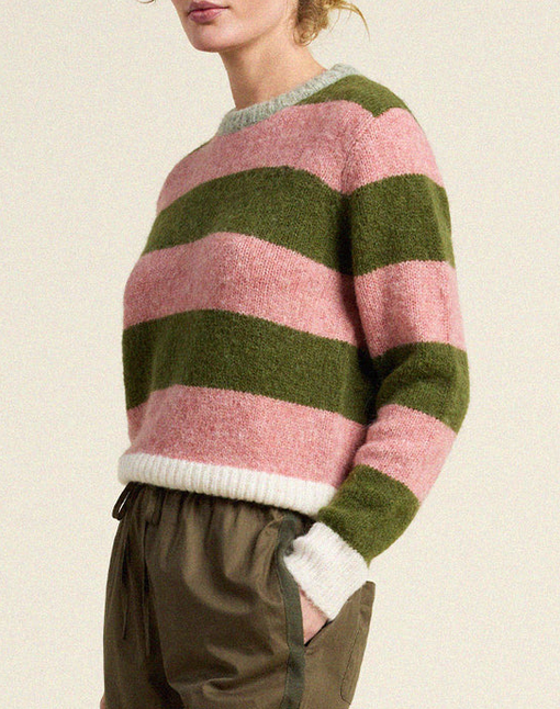 Cleo Sweater Pink Stripe