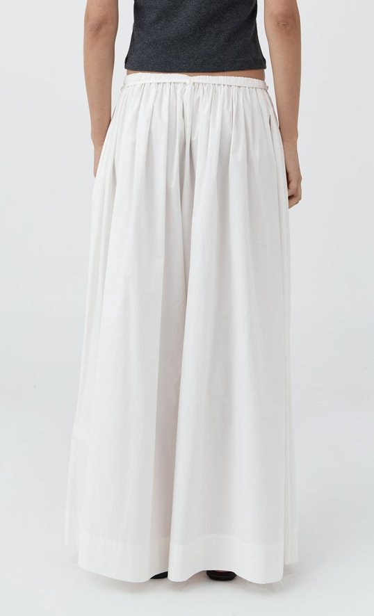 Cotton Hybrid Wide Leg Pants Off White