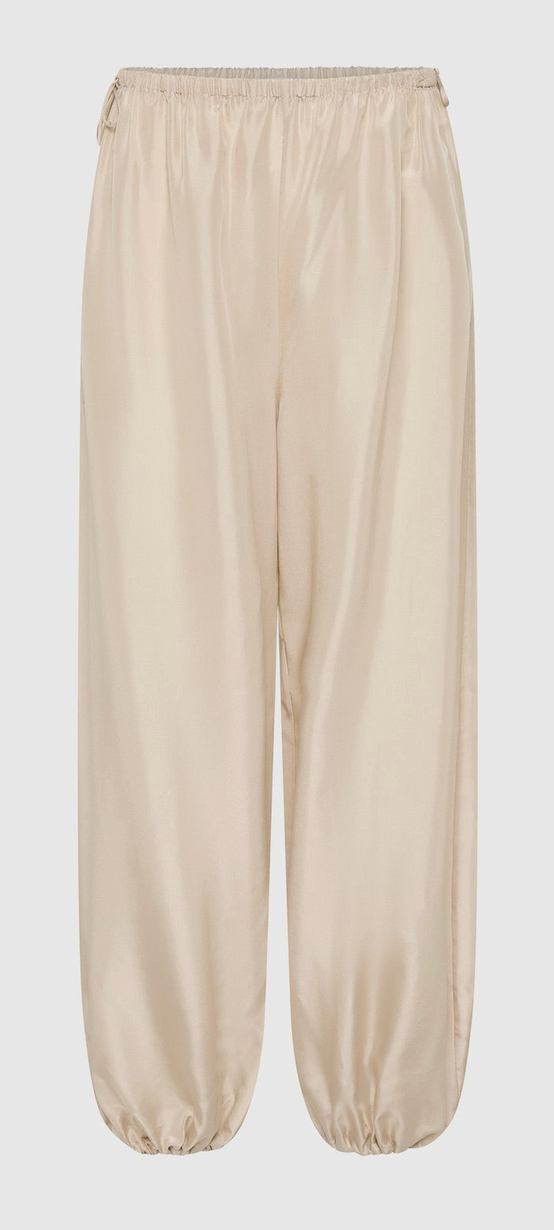 Silk Adjustable Balloon Pants Soft Ash