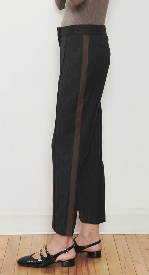 The Windsor Trouser Charcoal Stripe