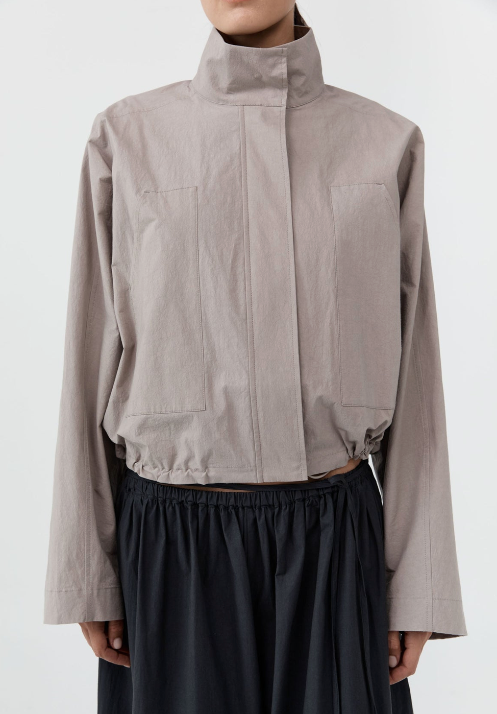 Technical Cotton Carpenter Jacket Grey Stone