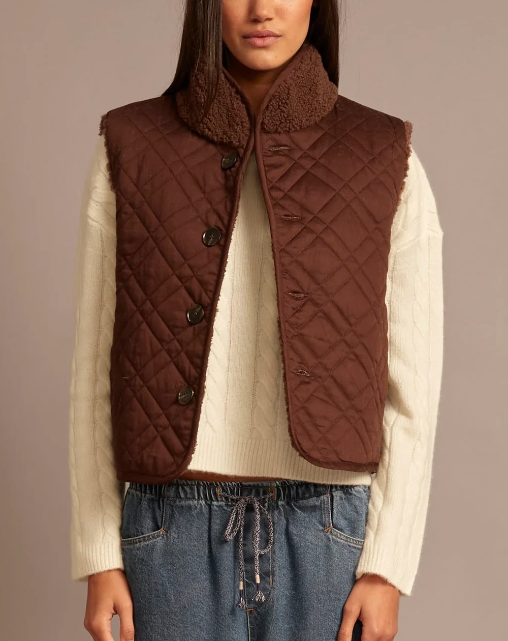 chocolate brown kensi vest