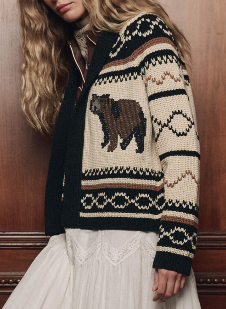 The Bear Lodge Cardigan Black
