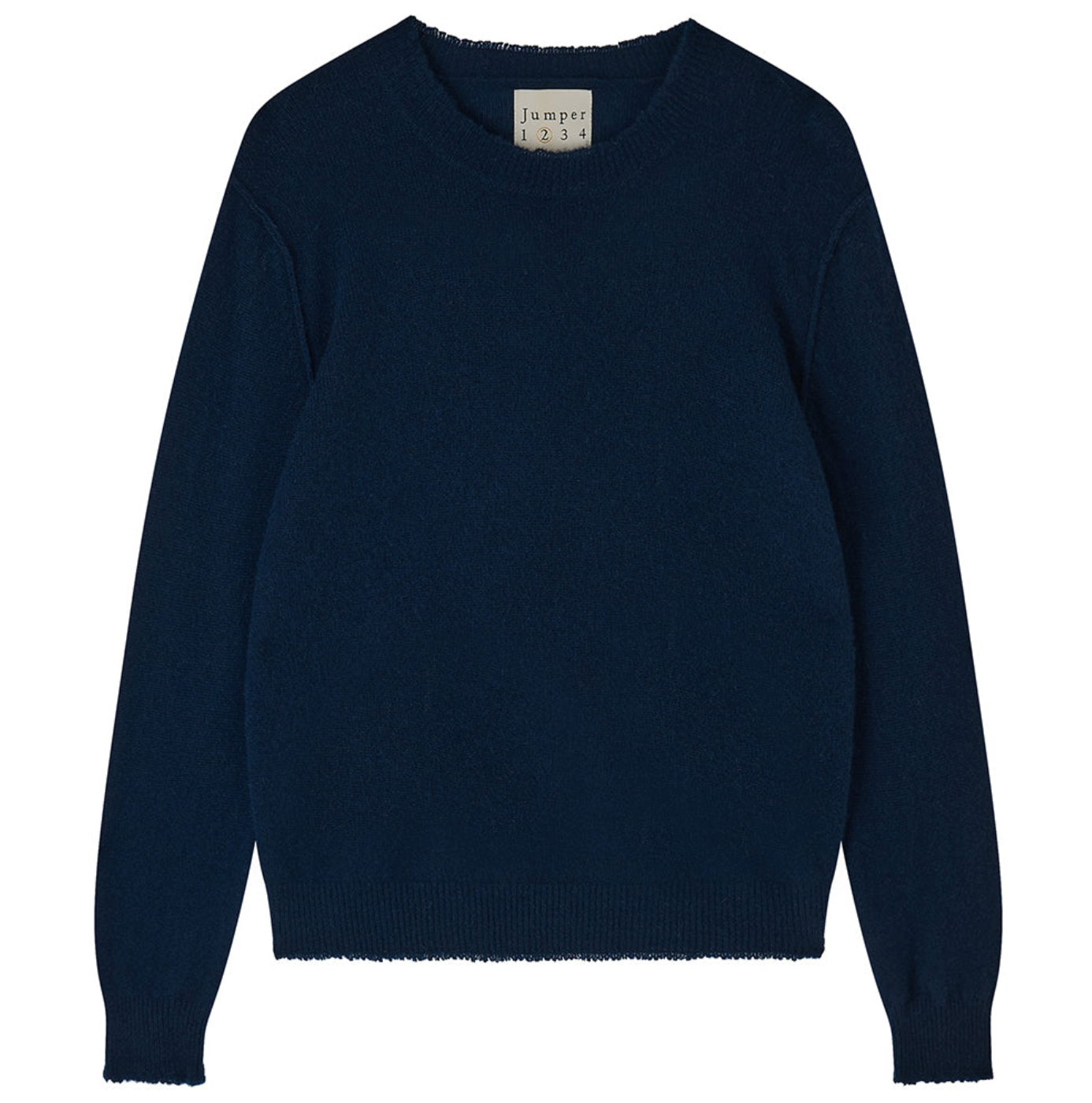 Cashmere Distressed Crew Atlantic Deep