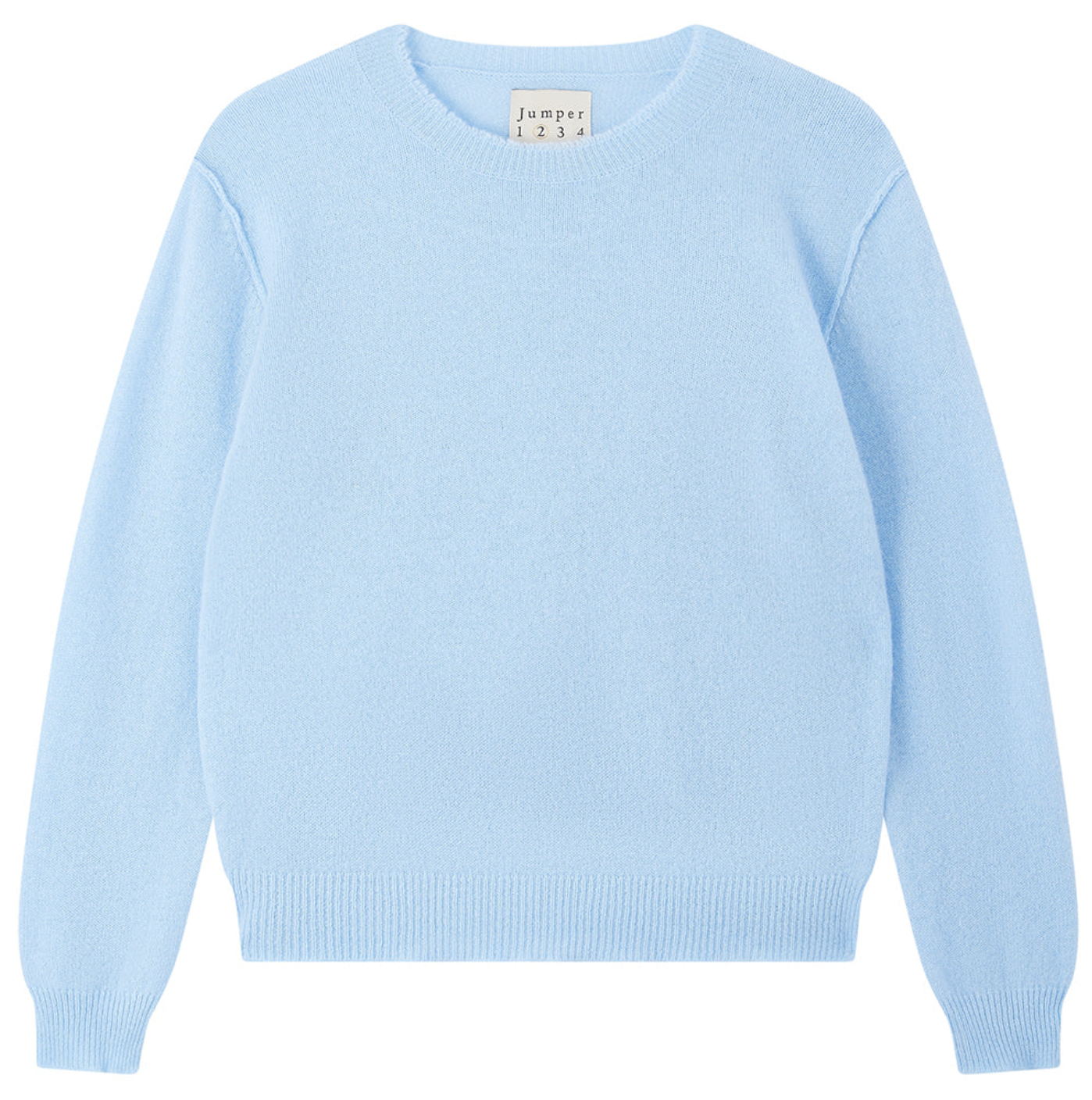 Cashmere Distressed Crew Aurora Pale Blue