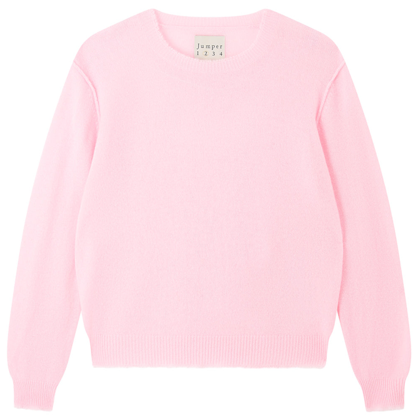 Cashmere Distressed Crew Blossom Pink