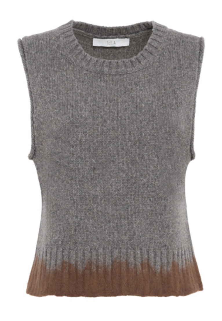 Takumi sleeveless sweater mud
