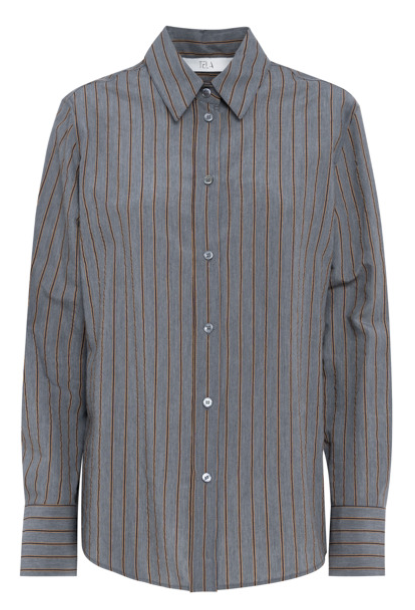 Orologio dress shirt grey black stripes