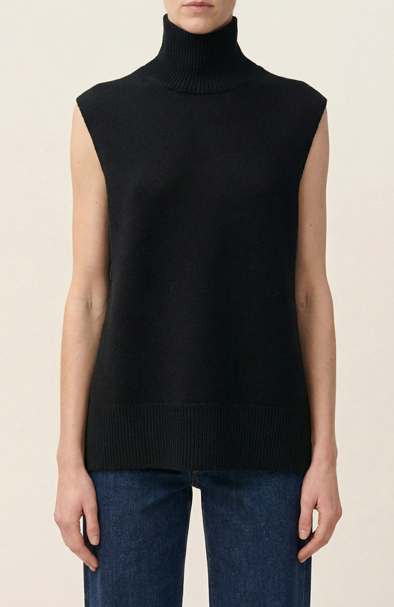 Handice knit vest black noir
