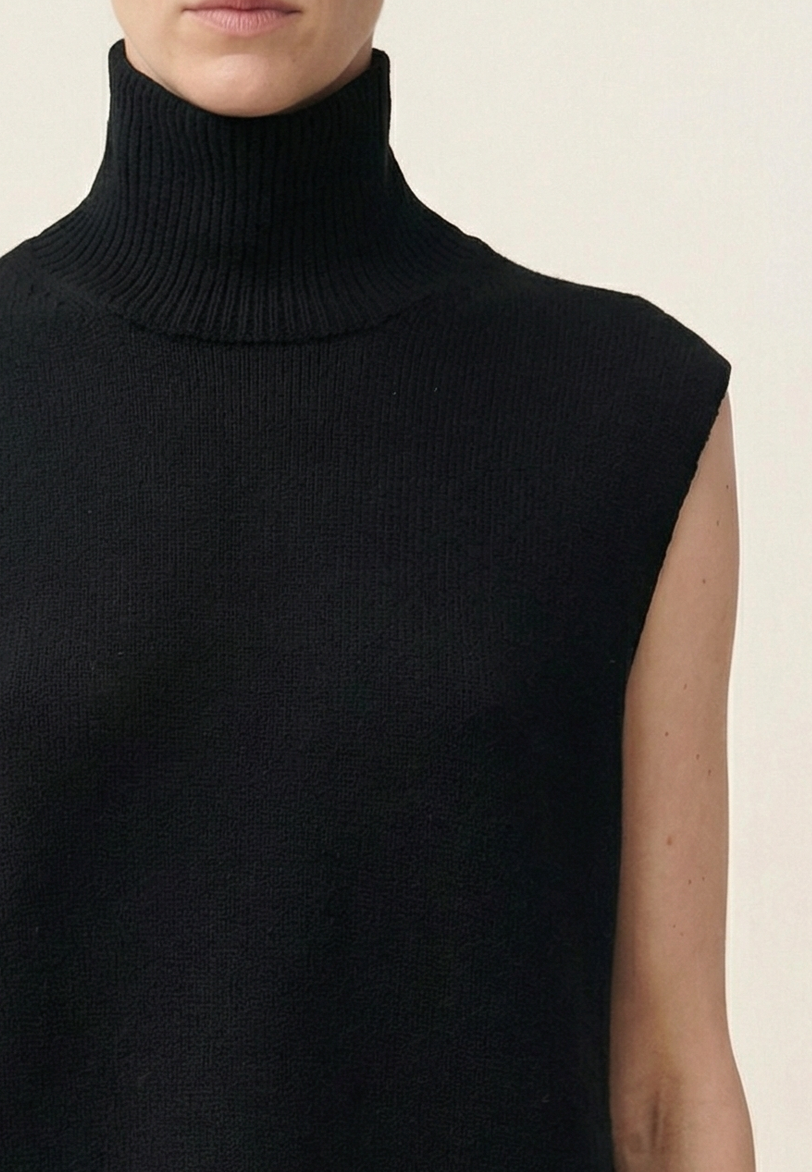 Handice knit vest black noir