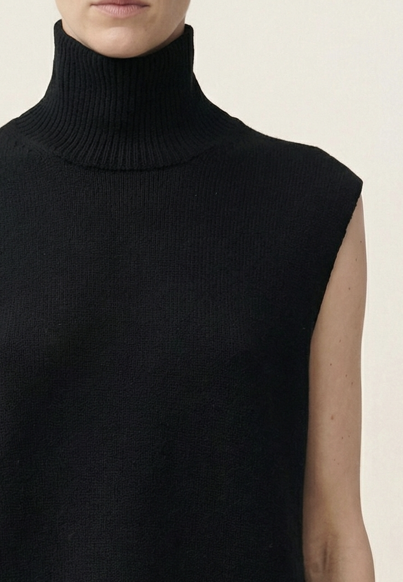 Handice knit vest black noir