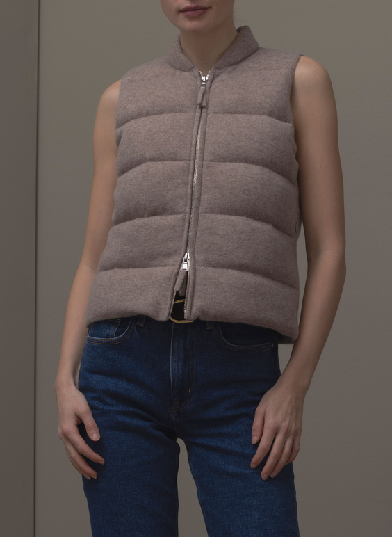 Cashmere Quilted Vest 0/1 Fresh Pepper Melange