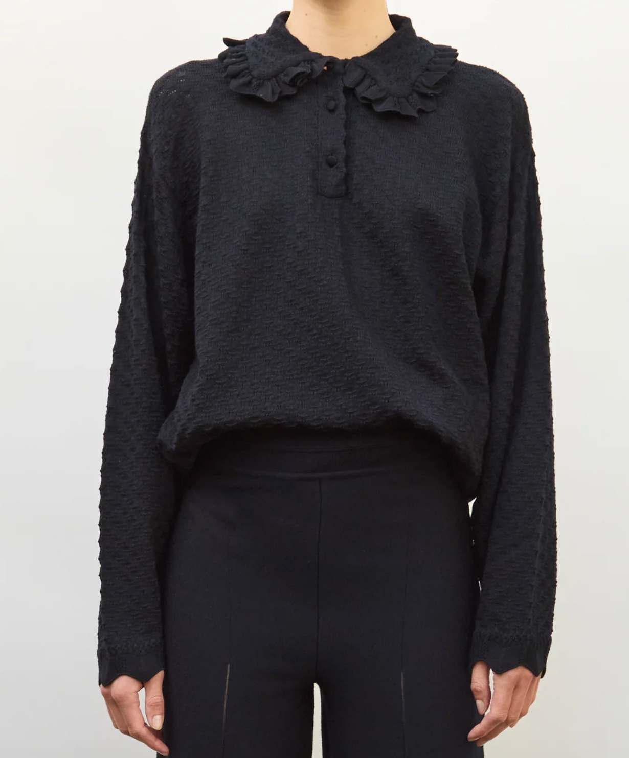 Fantasque couture knit shirt midnight