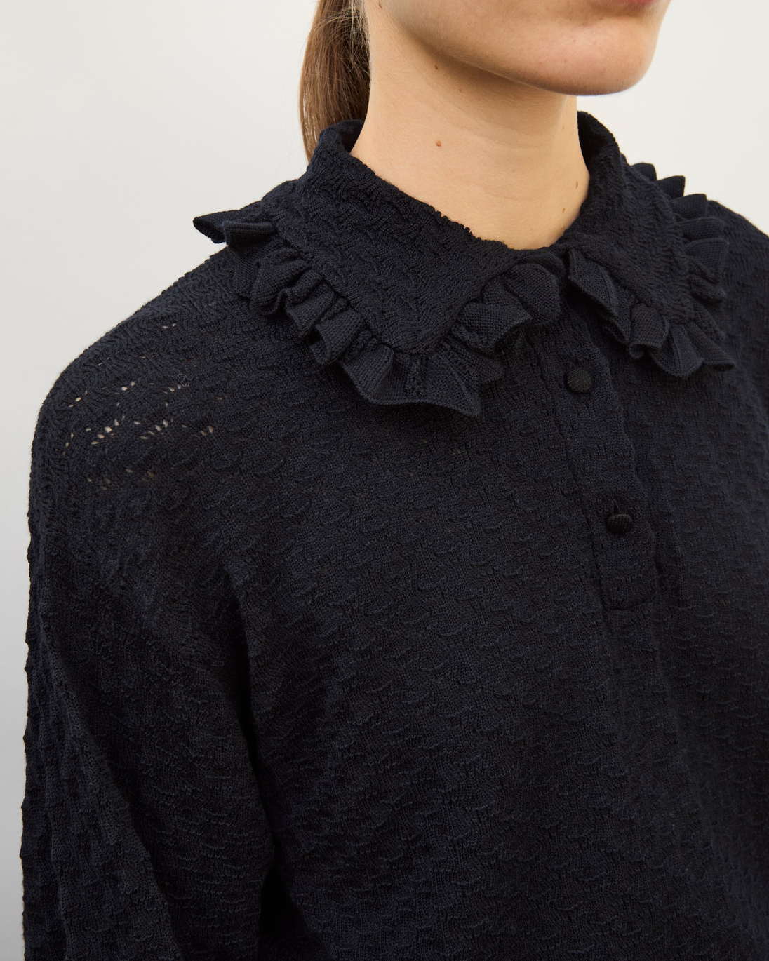 Fantasque couture knit shirt midnight