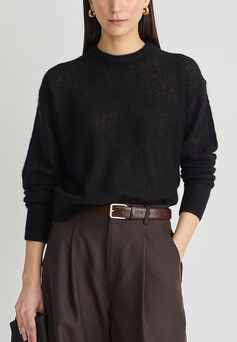 Softest Tissue Weight Sweater Black
